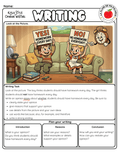 Bilingual Opinion Writing Picture Prompt | NJSLA Style Writing Worksheet | Homework Every Day - Betty & Bloom Press