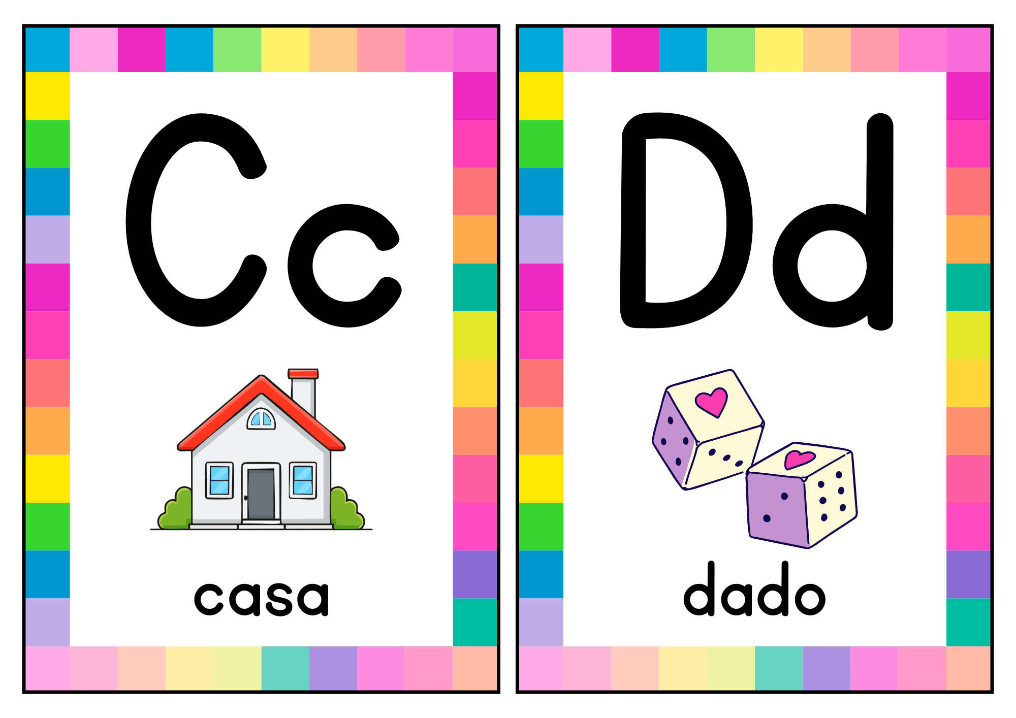Spanish Alphabet Flashcards for Kids | Printable ABC Cards in Spanish | Bilingual Classroom & Homeschool Resource