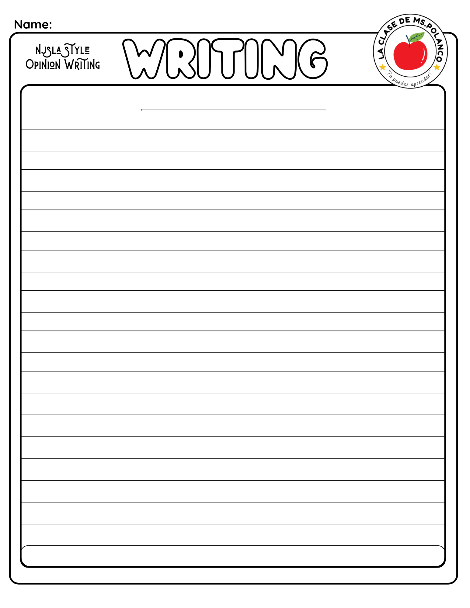 2nd 3rd 4th Grade Opinion Writing Worksheet NJSLA Style | Homework Debate Writing Prompt | Printable ELA Writing Activity | Bilingual English Spanish