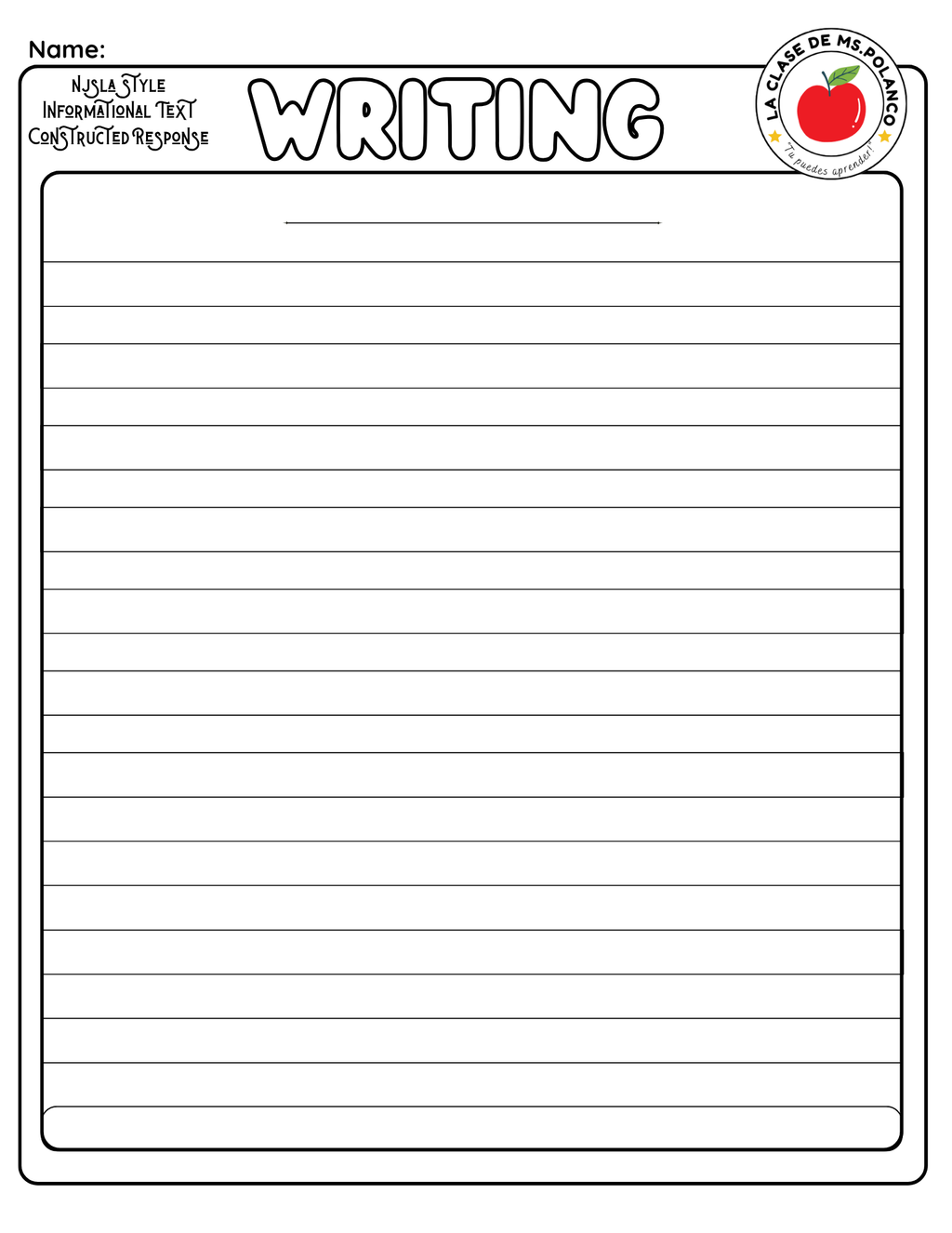 RACE Writing Strategy Worksheet | NJSLA Informational Text Reading Response | Constructed Response ELA Activity | Bilingual English Spanish