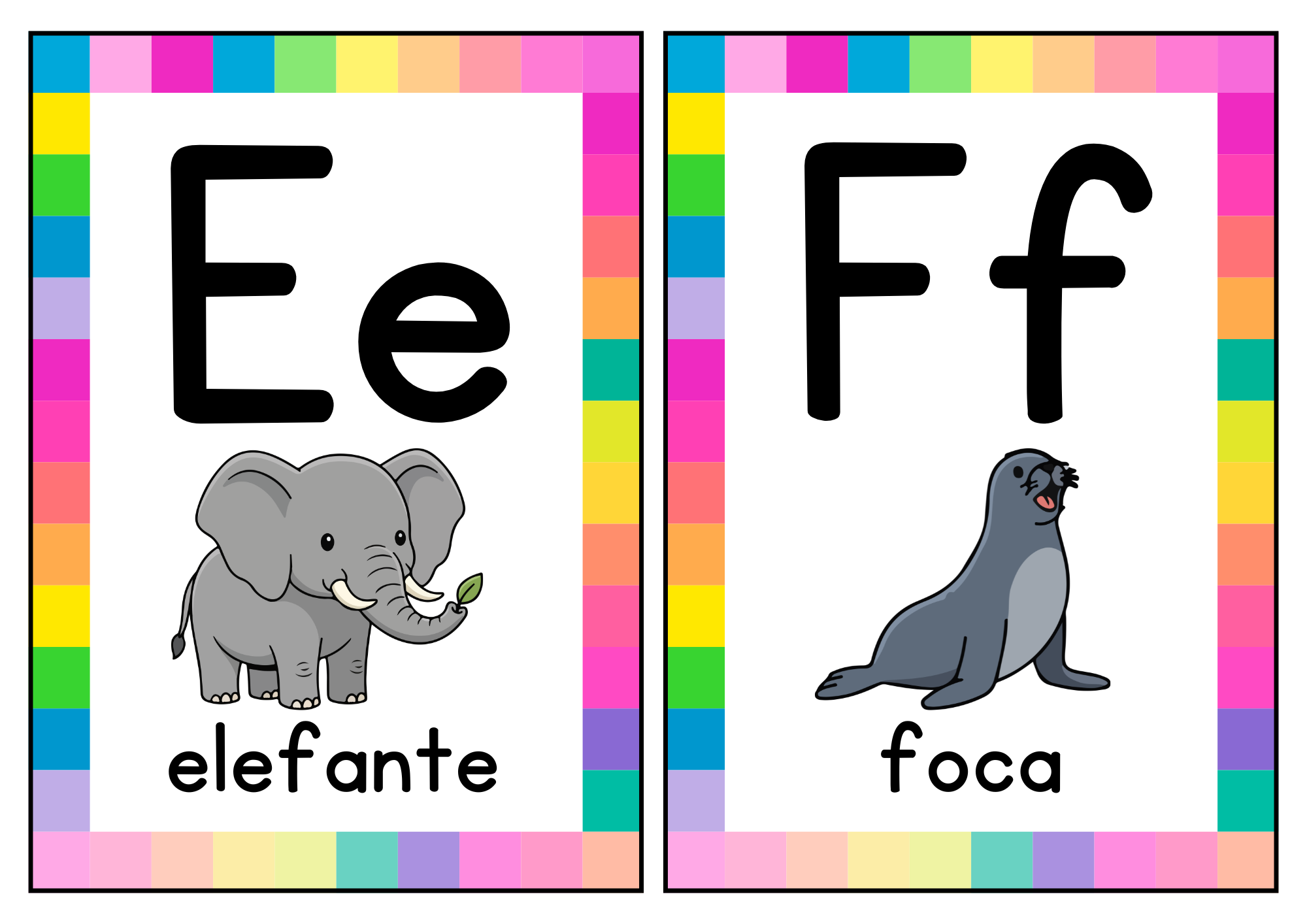 Spanish Alphabet Flashcards for Kids | Printable ABC Cards in Spanish | Bilingual Classroom & Homeschool Resource