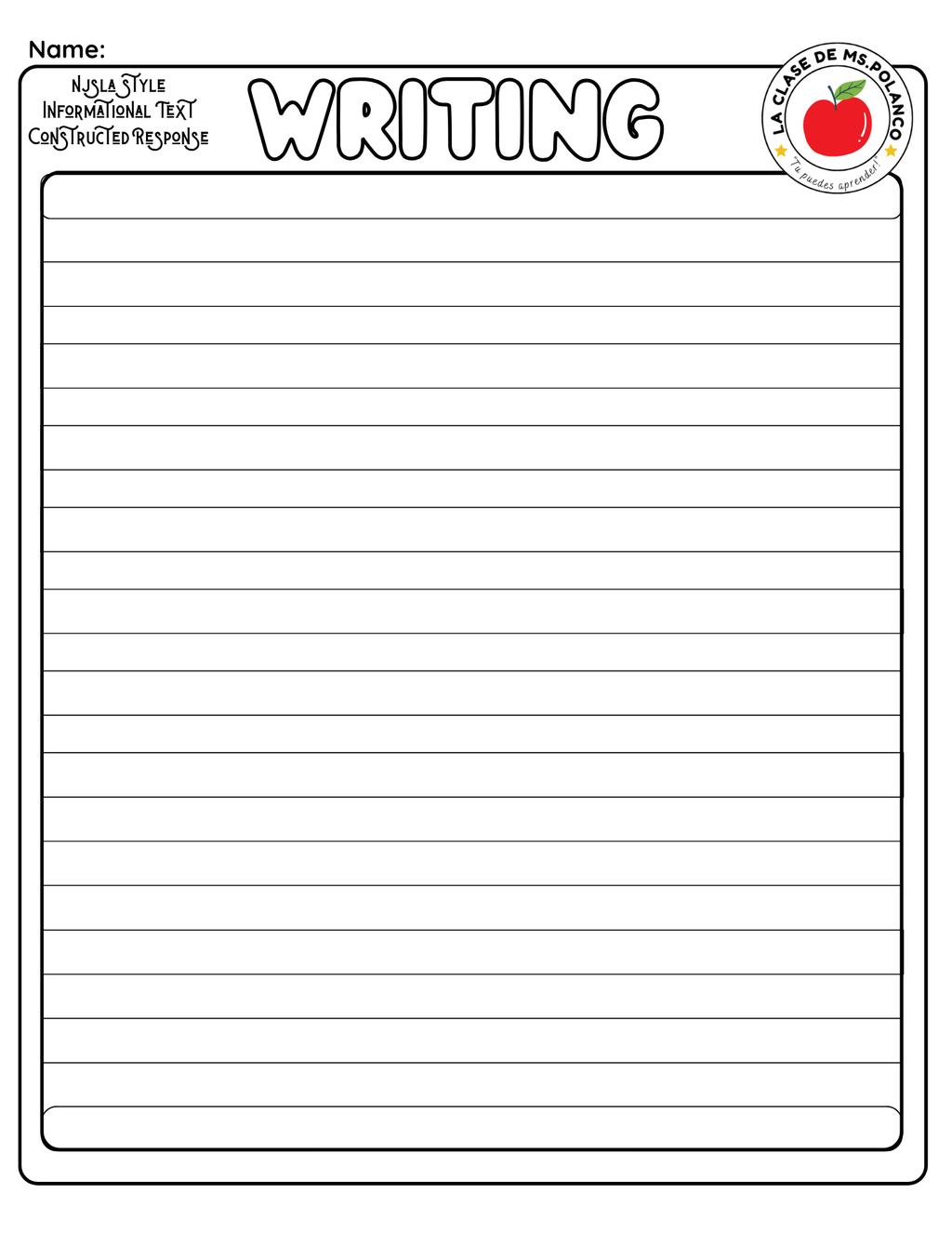 RACE Writing Strategy Worksheet | NJSLA Informational Text Reading Response | Constructed Response ELA Activity | Bilingual English Spanish