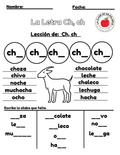 Spanish Phonics Worksheets – La Letra Ch (cha che chi cho chu) | Lectura y Sílabas | 4 Pages