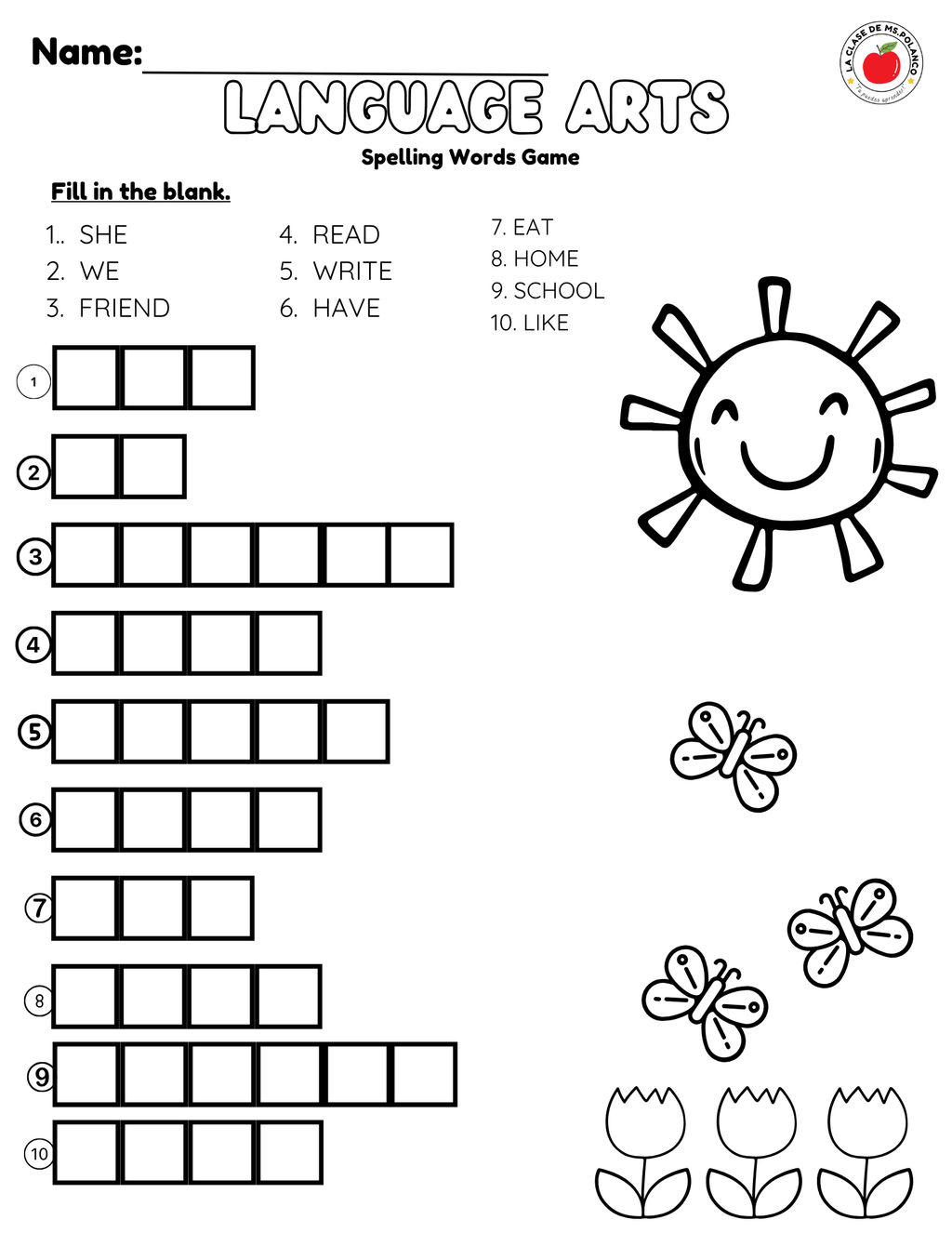 Bilingual Benchmark Spelling Words Practice | Unit 1 Lesson 1 | Word Search Writing Activities - Betty & Bloom Press