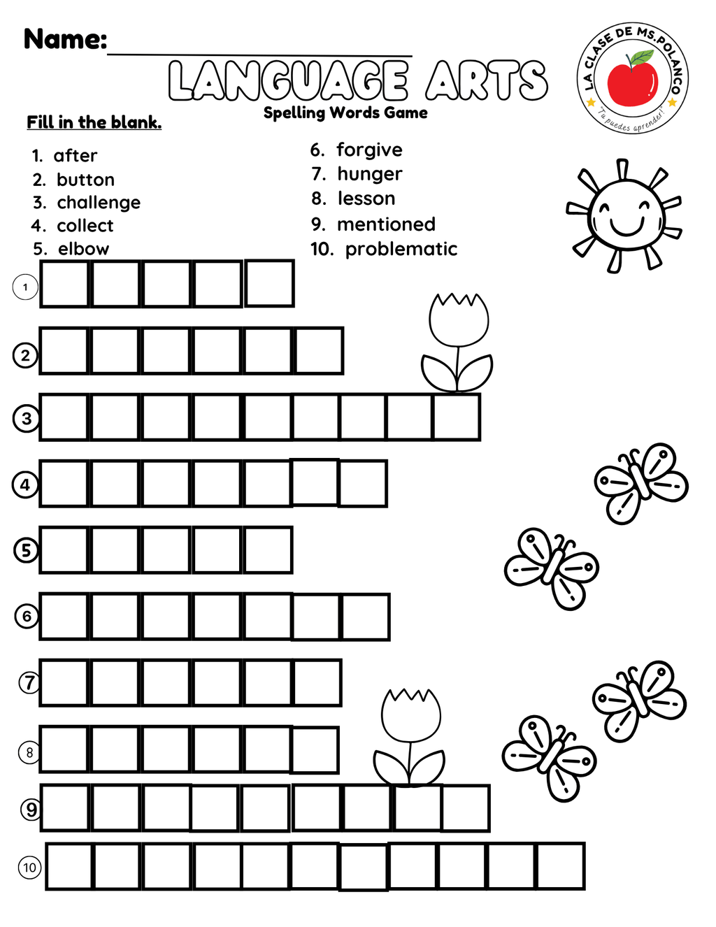 Bilingual Benchmark ELA Unit 3 Week 3 Spelling Word Search & Printable Activities - Betty & Bloom Press