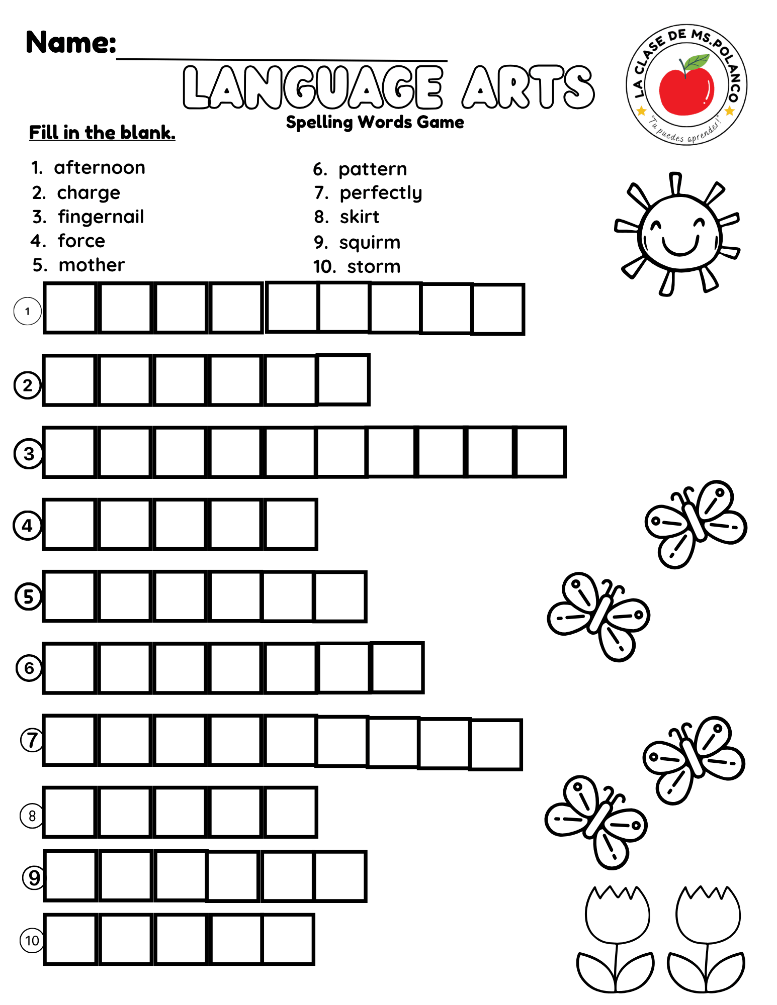Bilingual Benchmark ELA Unit 5 Week 2 Spelling Word Search & Printable Activities - Betty & Bloom Press