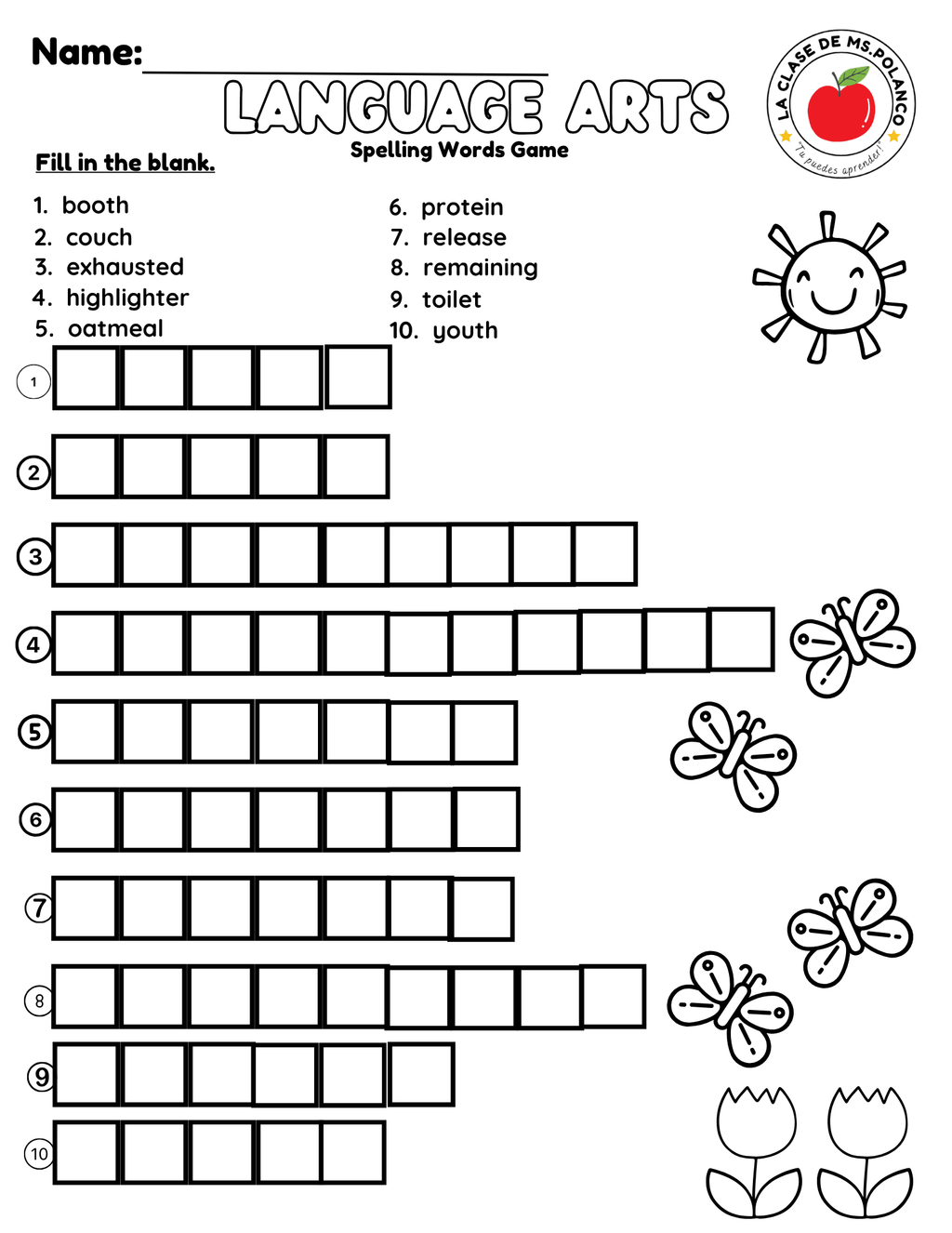 Bilingual Benchmark ELA Unit 4 Week 3 Spelling Word Search & Printable Activities - Betty & Bloom Press