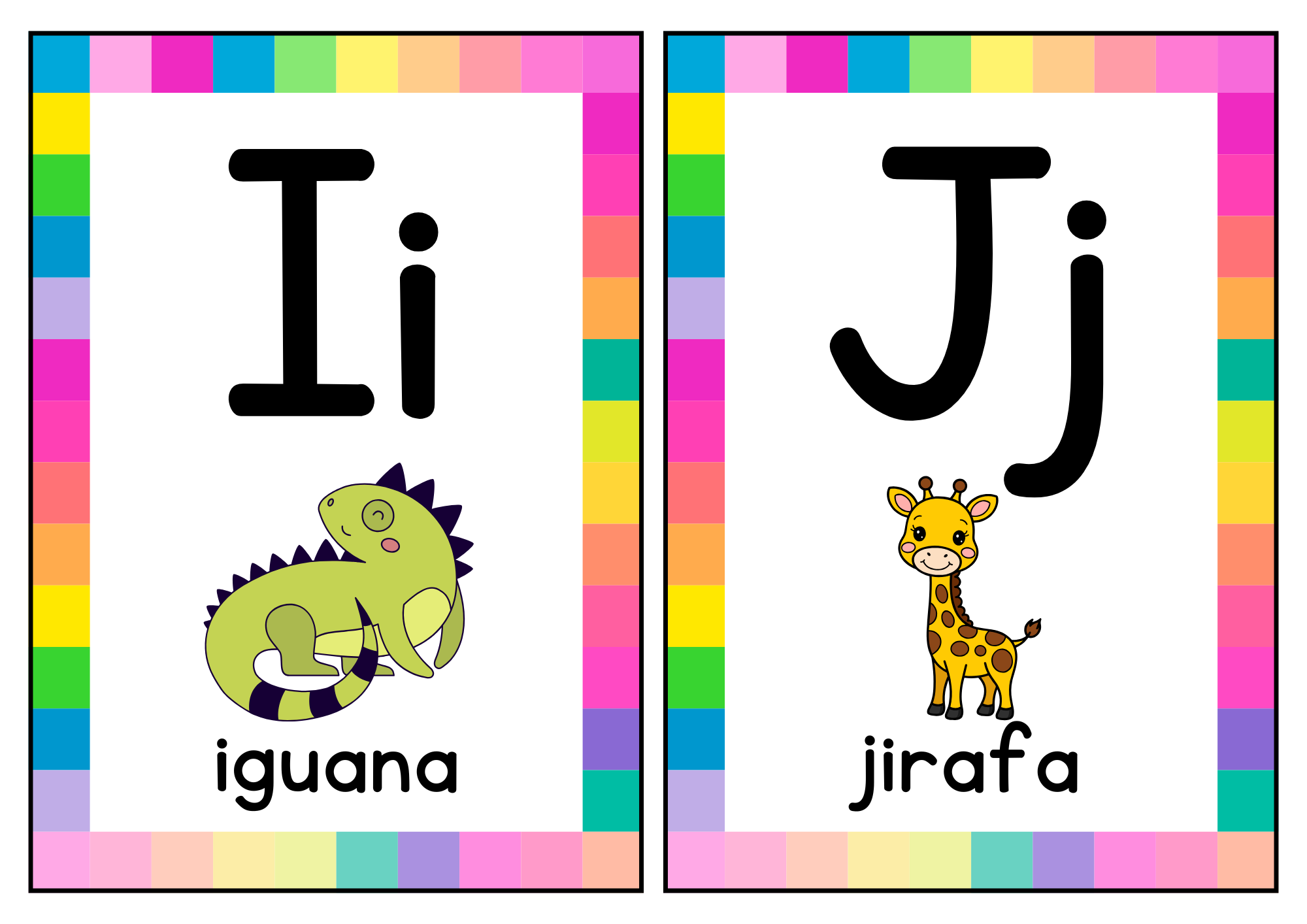 Spanish Alphabet Flashcards for Kids | Printable ABC Cards in Spanish | Bilingual Classroom & Homeschool Resource