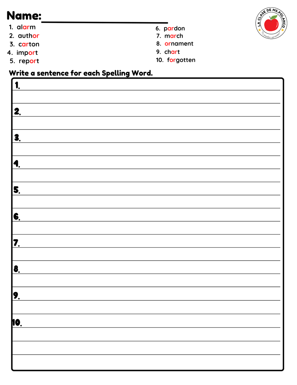 Bilingual Benchmark ELA Unit 3 Week 1 Spelling Word Search & Printable Activities - Betty & Bloom Press