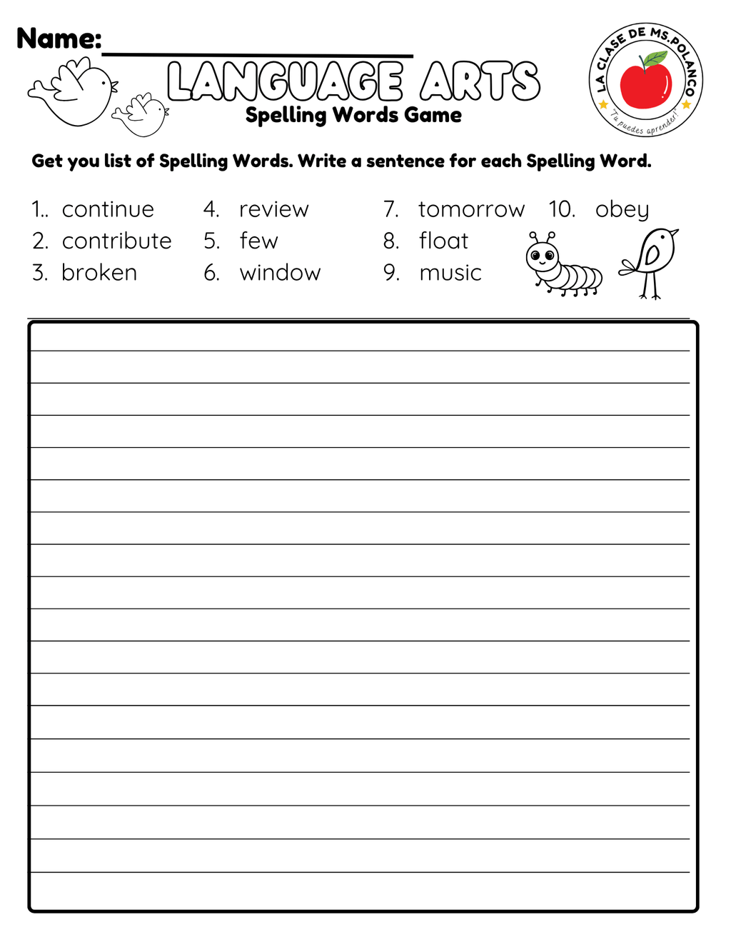 Bilingual Benchmark Spelling Words Practice | Unit 1 Week 3 | Word Search Writing Activities - Betty & Bloom Press