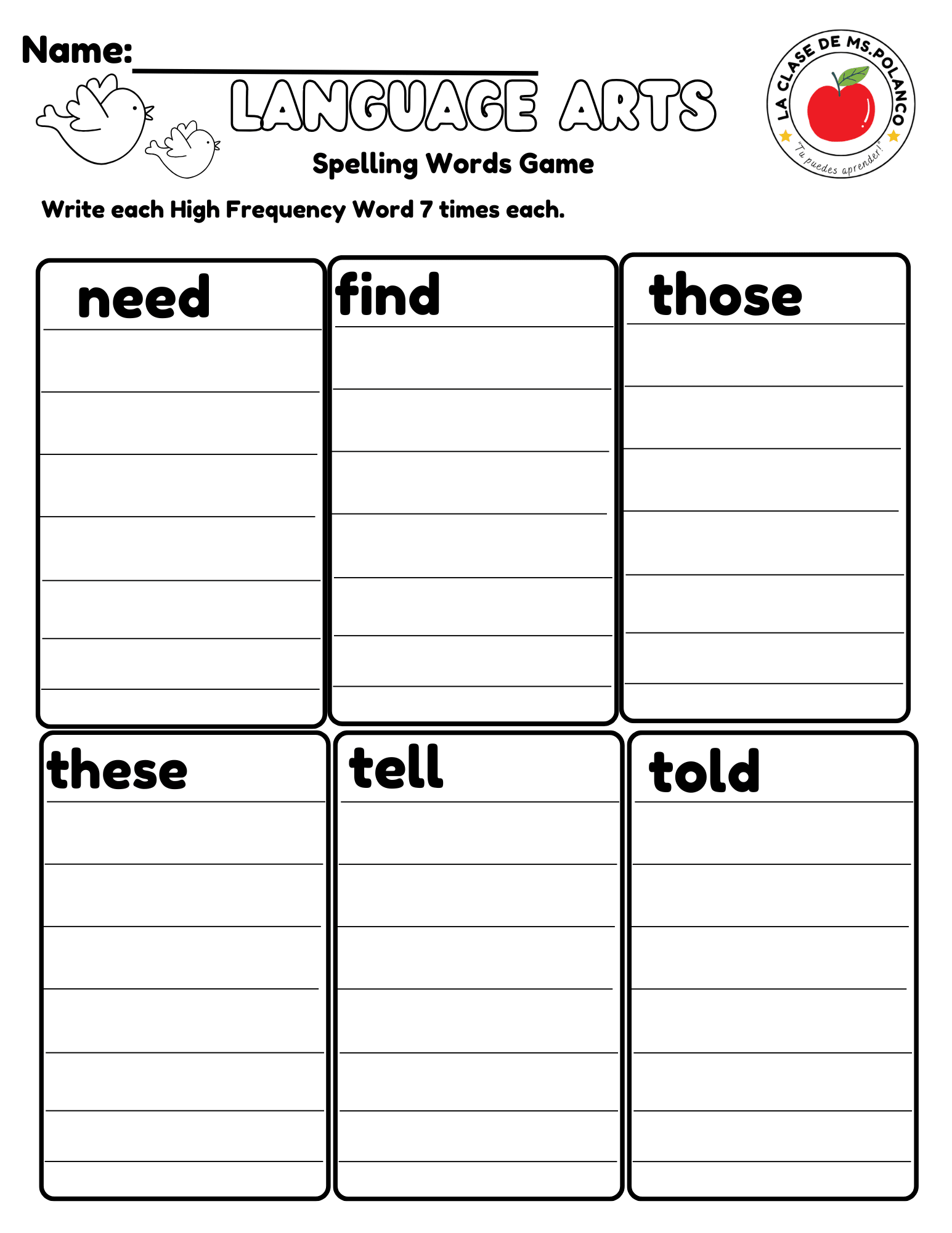 Bilingual Benchmark ELA Unit 4 Week 2 Spelling Word Search & Printable Activities - Betty & Bloom Press