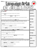 NJSLA Reading Comprehension Worksheet Benchmark Unit 5 Week 1 Day 2 | Informational Text Technology Changes Communication | Writing Response ELA Test Prep | Bilingual English Spanish