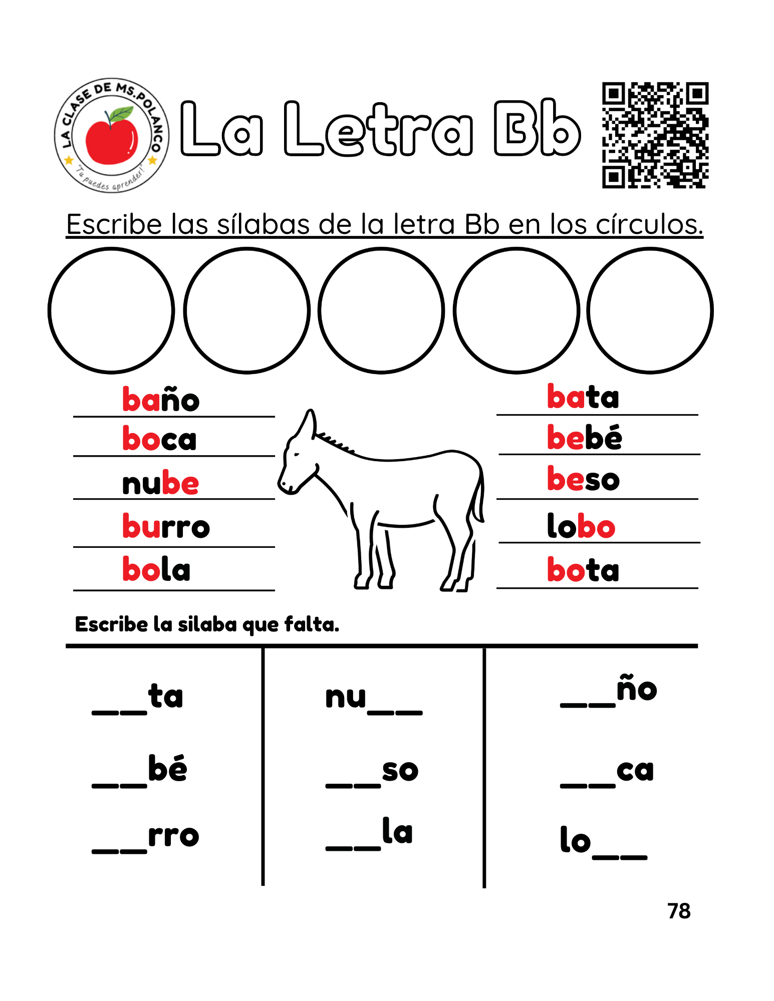 Mi Silabario PDF – Spanish Reading Workbook for Kids | Silabario Didáctico para Aprender a Leer | Bilingual Literacy Resource