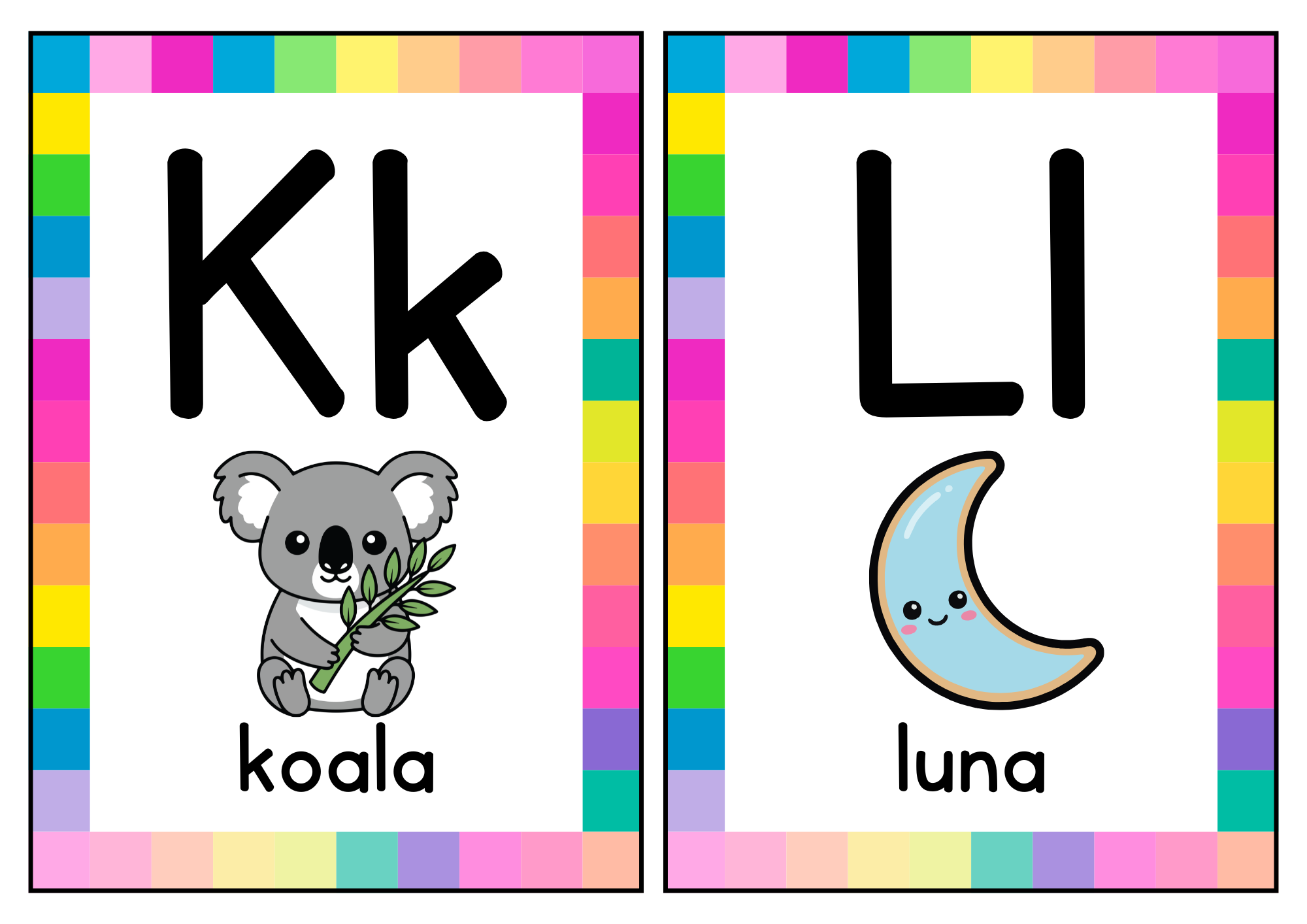 Spanish Alphabet Flashcards for Kids | Printable ABC Cards in Spanish | Bilingual Classroom & Homeschool Resource